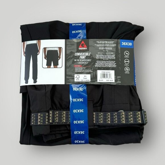 Gerry Men's Convertible Pants Black 36x30 - Picture 1 of 4